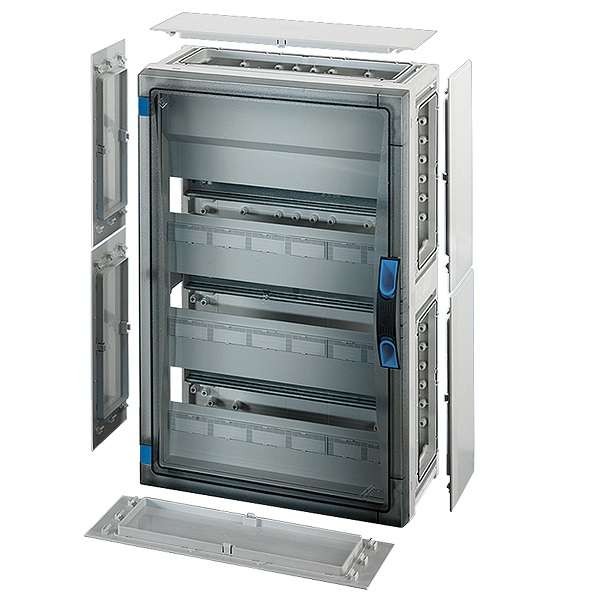  Корпус пластиковый 546х366х186 N+PE ручное запирание сер. с прозр. дверью FP 1415 HENSEL 68000151 