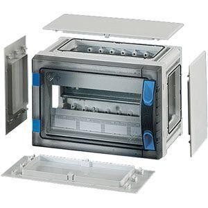  Корпус пластиковый 186х276х186 N+PE ручное запирание сер. с прозр. дверью FP 1108 HENSEL 68000157 