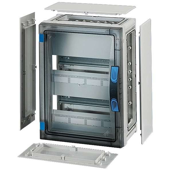 Корпус пластиковый 186х276х186 N+PE ручное запирание сер. с прозр. дверью FP 1217 HENSEL 68000144 