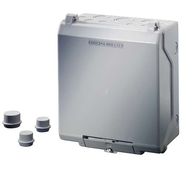  Корпус пластиковый пустой 253х217х115 IP55/IP65 сер. с непрозр. крышкой KG 9003 IN HENSEL 33001002 