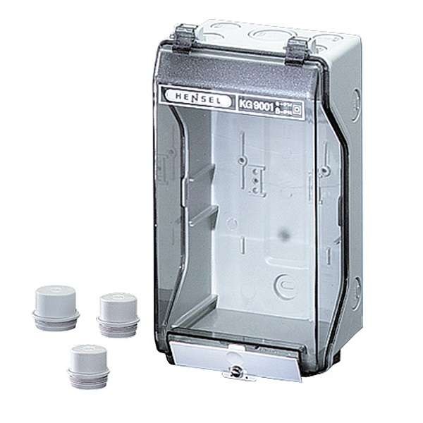  Корпус пластиковый пустой 253х136х115 IP55/IP65 сер. с прозр. крышкой KG 9001 HENSEL 3300139 