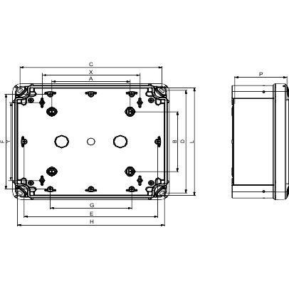  Коробка пласт. PK-UL IP66 192х164х105 SchE NSYTBP29248 