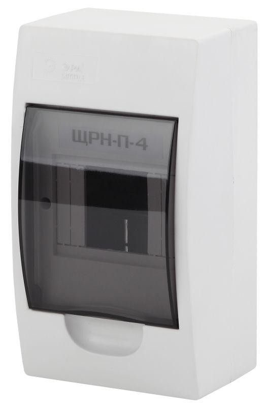 Бокс ЩРН-П-4 мод. навесной пластик IP41 SIMPLE NO-box_simple-plastic_4_surface ЭРА Б0041521 