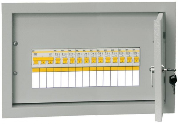  Щит УОЩВ-12/УОЩВ-3-63-12-0 (ВВ63А 12х16А) IP31 IEK MSM10-3V-12-31 