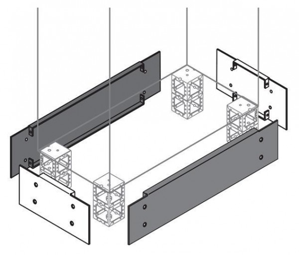  Фланец цоколя 200х800мм (уп.2шт) ABB ZN8002 