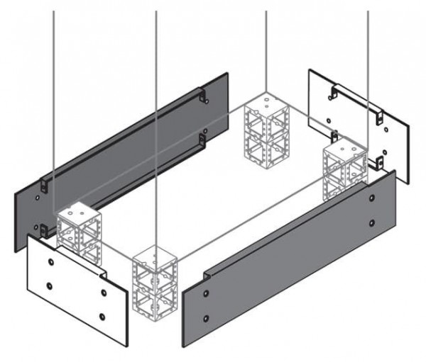  Фланец цоколя 200х1000мм (уп.2шт) ABB ZN1002 