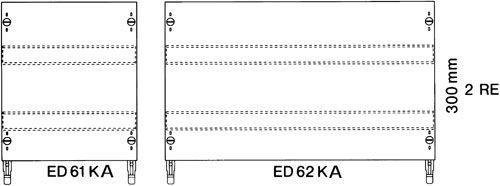  Модуль с 2 DIN-рейками 2ряда/2рейки ABB ED62KA 