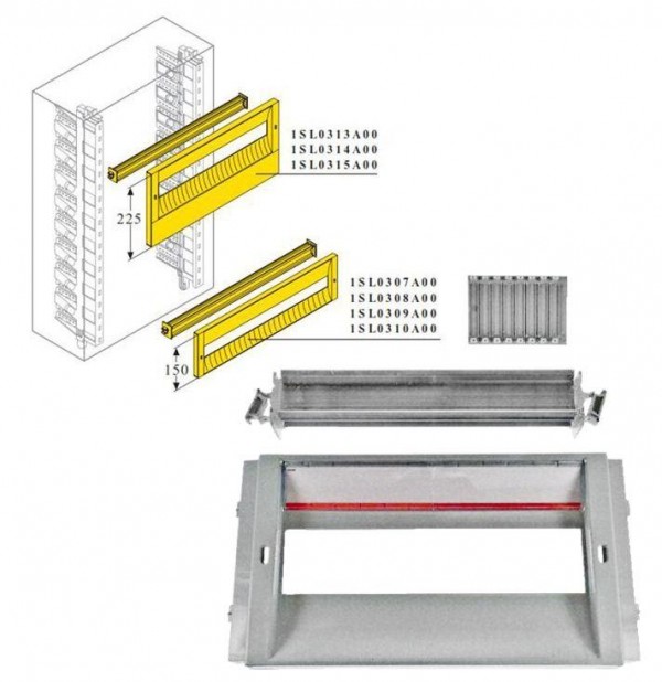  DIN-рейка + пластрон H=150мм для шкафов Gemini (размер 6) ABB 1SL0310A00 