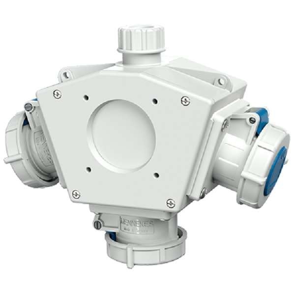  Комбинация розеток DELTA-BOX 3 розетки СЕЕ 16А3п6ч230В IP67 сер. Mennekes 92895 