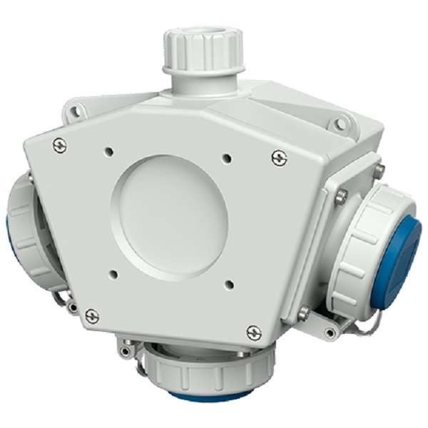  Комбинация розеток DELTA-BOX подвесная 3 розетки SCHUKO 16А 230В IP68 сер. Mennekes 10859 