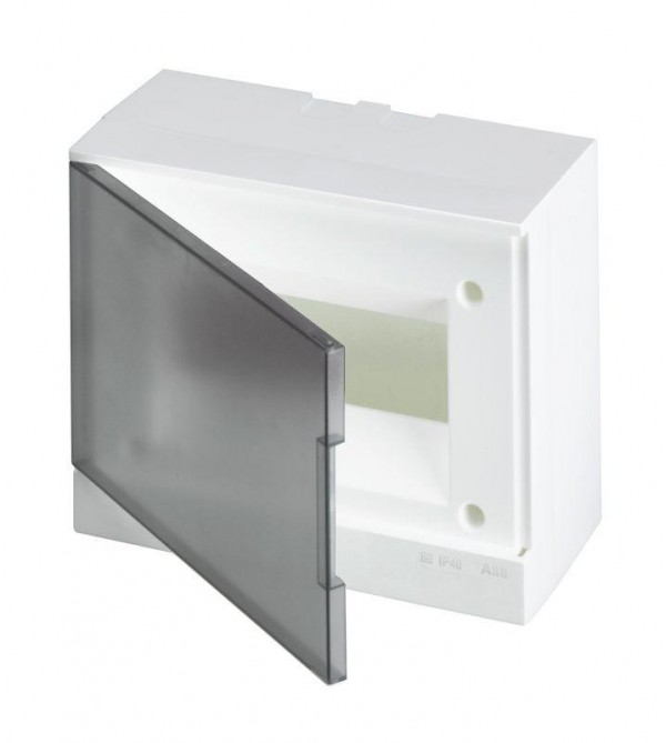  Бокс настенный Basic E 8М сер. прозр. дверь (с клемм) ABB 1SZR004002A2203 