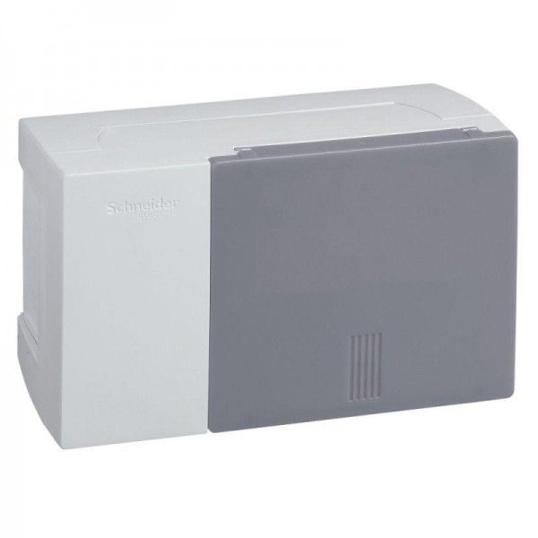  Щит MINI PRAGMA 1 ряд 4мод. навес. с дым. двер. IP40 IK07 50А 2 клеммы SchE MIP12104T 