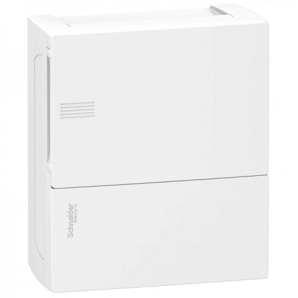  Бокс ОП MINI PRAGMA 1 ряд 8мод. бел. с бел. двер. IP40 SchE MIP12108 