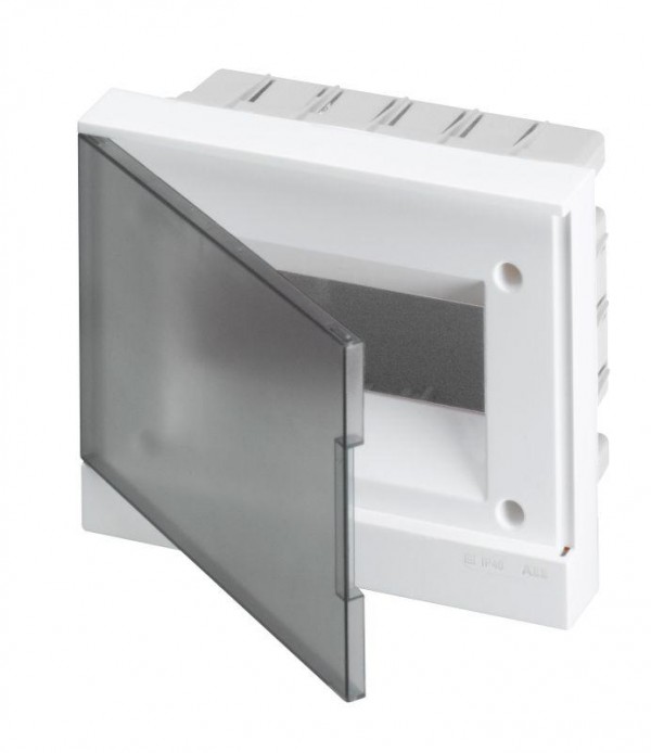  Бокс в нишу Basic E 8М сер. прозр. дверь (с клемм) ABB 1SZR004002A1203 