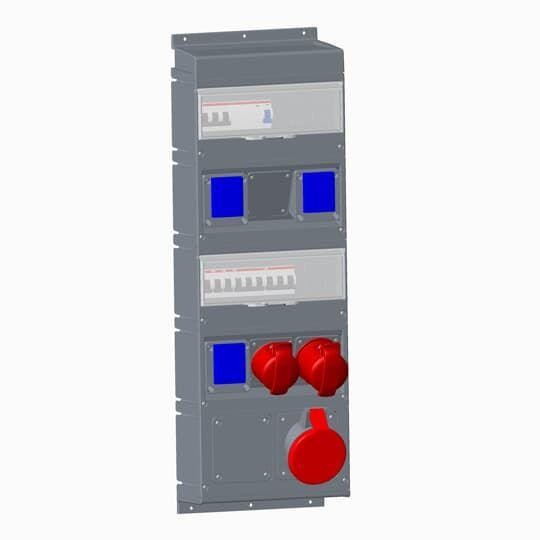  Бокс MPR63/1PRO с розетками в сборе IP44 пластик ABB 2CMA101809R1000 