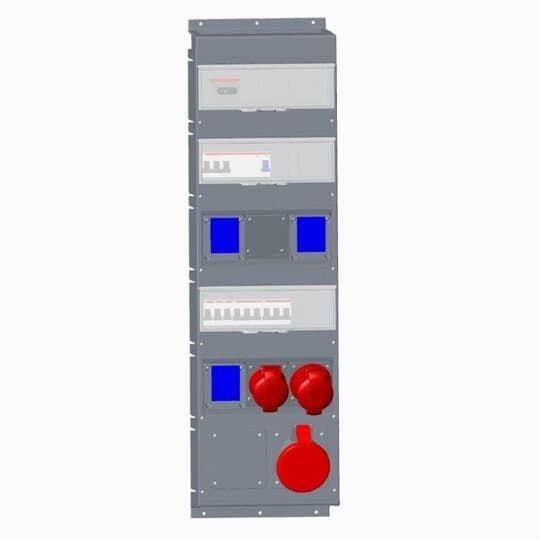  Бокс MPR63/1MSPRO с розетками в сборе IP44 пластик ABB 2CMA101810R1000 