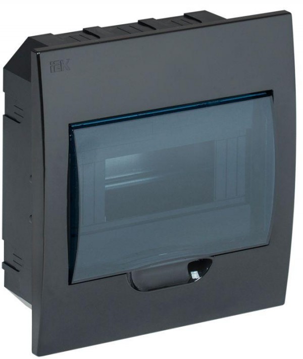  Корпус модульный пластиковый ЩРВ-П-8 IP41 встраив. черн. IEK MKP12-V-08-41-K02 