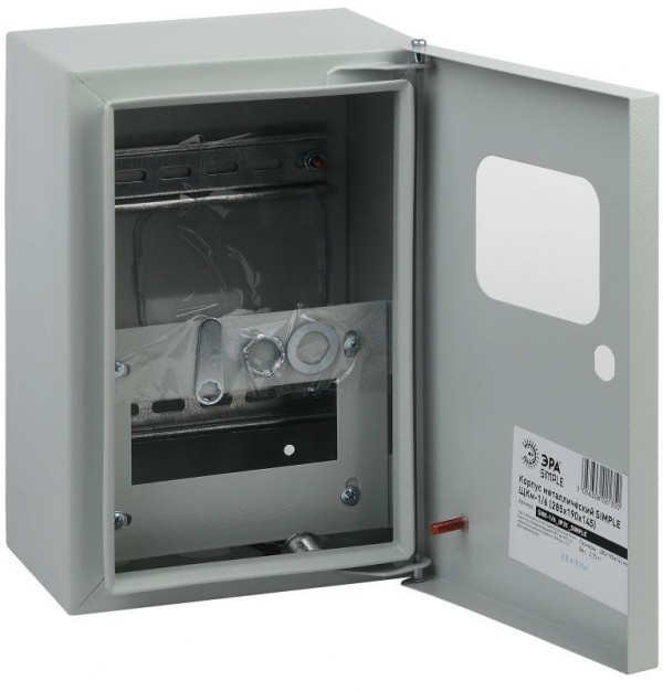  Корпус металлический ЩУРн-1/6 285х190х145 IP31 NO_SIMPLE_STM_SHK-1/6_IP31 ЭРА Б0041651 