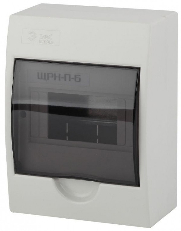  Корпус пластиковый ЩРН-П-06 SIMPLE без шин и монт. комп. BOXS06_E ЭРА Б0047720 