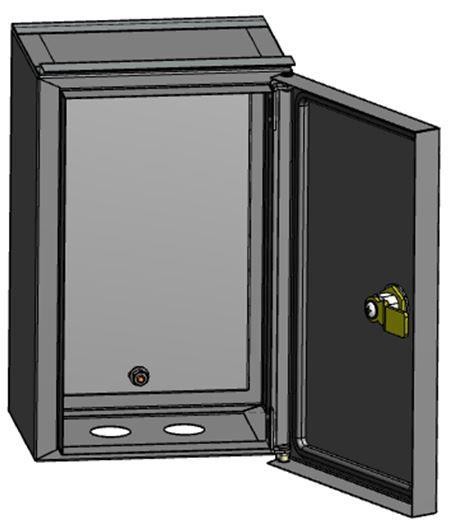 Корпус металлический ЩУ-МП 295х190х110 NO-142-04 с кронш. для крепл. к столбу ЭРА Б0032667 