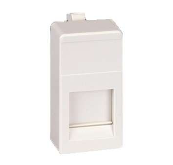  Адаптер на 1 RJ45(12) коннектор узкий шторка Simon27 бел. 27087-34 