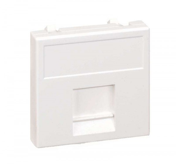  Адаптер на 1 RJ45 коннектор CJ545U(FM); CJ546U(FM) защ. шторки 45х45мм алюм. Simon Connect K76-8 