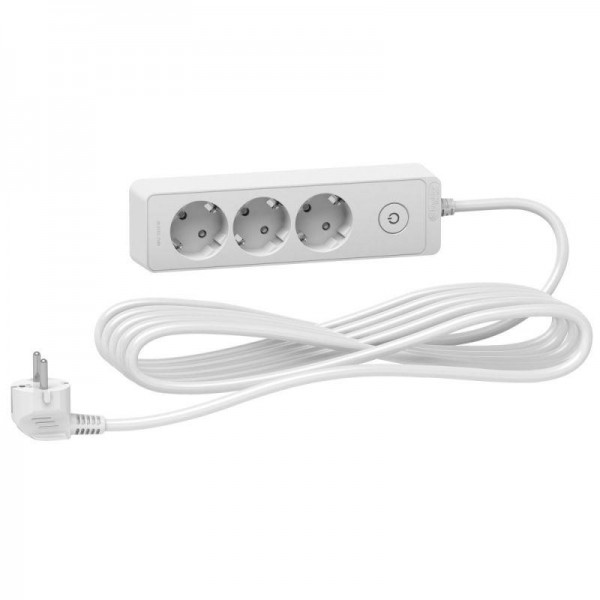  Удлинитель UNICA EXTEND 3 розетки 2К+З кабель 5м бел. SchE ST9435W 
