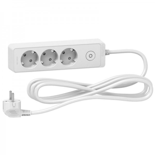  Удлинитель UNICA EXTEND 3 розетки 2К+З кабель 3м бел. SchE ST9433W 