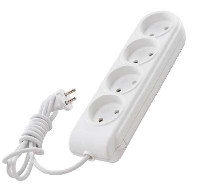  Удлинитель 4х3м без заземл. 10А защ. шторки Makel N4010041 