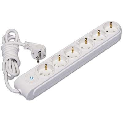  Удлинитель 6х2м с заземл. 16А защ. шторки Makel N6310033 