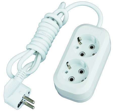  Удлинитель 2х5м с заземл. 13А IP20 Е-302 АБС-пл. ПВС 3х1 UNIVersal 9631974 