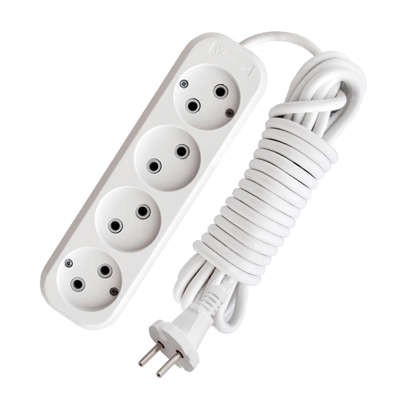  Удлинитель 4х3м без заземл. 10А IP20 Е-204 АБС-пл. ПВС 2х0.75 UNIVersal 9631968 