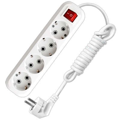  Удлинитель 4х2м с заземл. 16А IP20 S-304 с выкл. ПВС 3х1 UNIVersal 9634419 