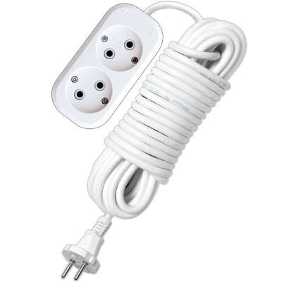  Удлинитель 2х10м без заземл. 10А IP20 Е-202 АБС-пл. ПВС 2х1 UNIVersal 9634265 