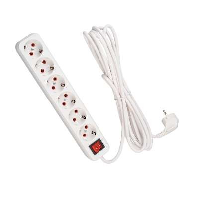  Удлинитель 6х5м с заземл. 16А IP20 с выкл. LEZARD 720-0605-602 
