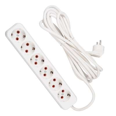  Удлинитель 6х5м с заземл. 16А IP20 LEZARD 720-0605-601 