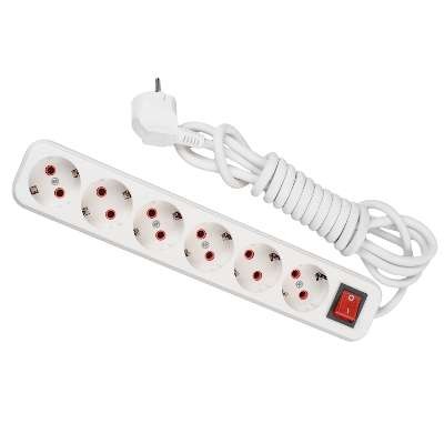  Удлинитель 6х2м с заземл. 16А IP20 с выкл. LEZARD 720-0602-602 