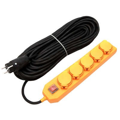  Удлинитель 5х20м с заземл. 16А IP44 У10-026 с выкл. с индик. КГ 3х1.5 розетки с защ. крышкой UNIVersal 9634139 
