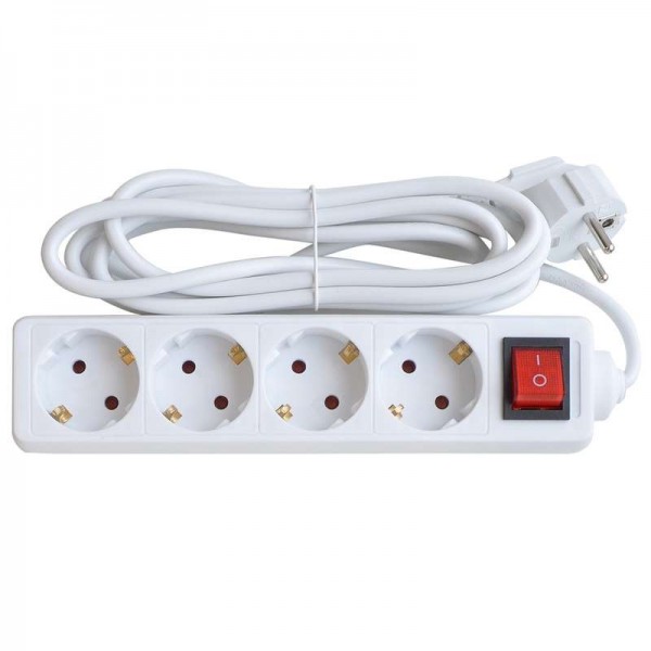  Удлинитель SMART 4х3м с заземл. 10А с выкл. 8443 IN HOME 4690612010397 