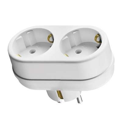  Разветвитель 2 гнезда с заземл. 16А бел. R-2G IN HOME 4690612010151 