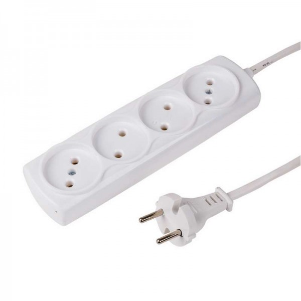  Удлинитель 4х1.5м без заземл. OPTIMA ПВС 2х0.75 бел. PROCONNECT 11-2408 