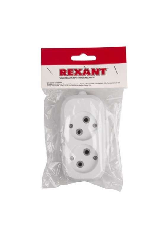  Колодка 2 гнезда без заземления Rexant 11-8701 