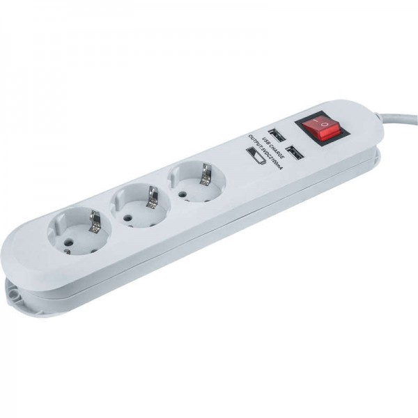  Удлинитель 61 455 NPE-USB01-03-180-ESC-3х1 1.8м USB2.1A Navigator 61455 