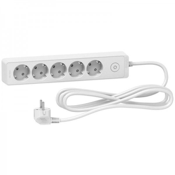  Удлинитель UNICA EXTEND 5 розеток 2К+З кабель 3м бел. SchE ST9453W 