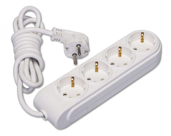  Удлинитель 4х7м с заземл. 16А защ. шторки Makel N4210073 