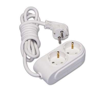  Удлинитель 2х7м с заземл. 16А защ. шторки Makel N2210073 