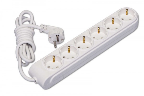  Удлинитель 6х7м с заземл. 16А защ. шторки Makel N6210073 