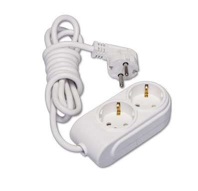  Удлинитель 2х15м с заземл. 16А защ. шторки Makel N2210093 