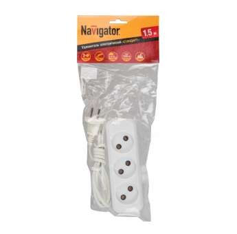  Удлинитель 71 449 3х3м NPE-S1-03-300-X-2х0.75 без заземл. Navigator 71449 