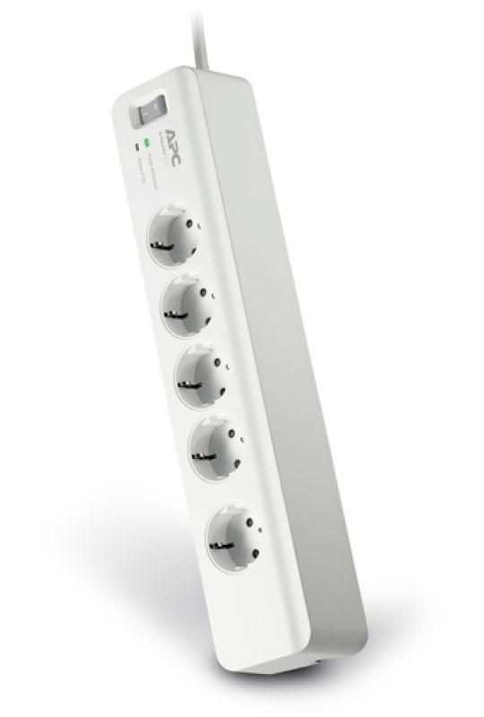  Удлинитель с сетевым фильтром 5х1.8м 918Дж бел. APC PM5-RS 
